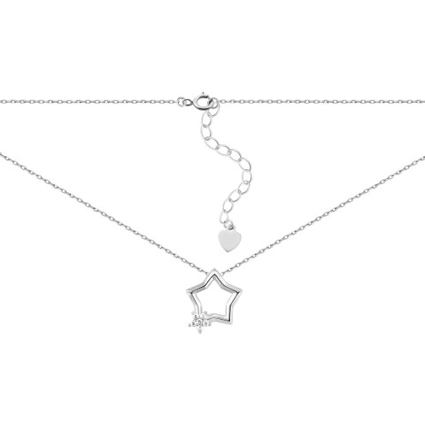 Серебряное колье Звезда с фианитами (SZDN01442)