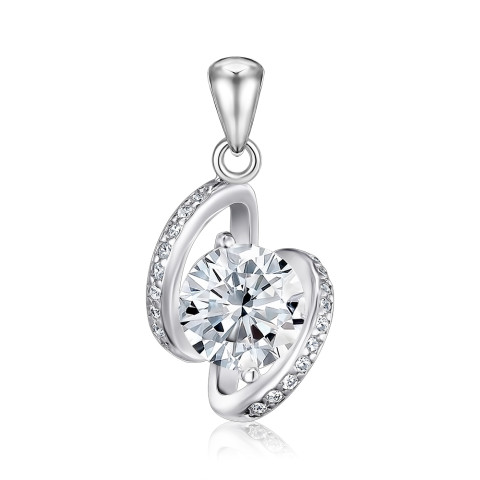 Серебряная подвеска с фианитами  SZDP01746-P/12/1