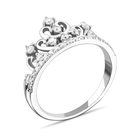 Серебряное кольцо Корона с фианитами (SZDR00787)