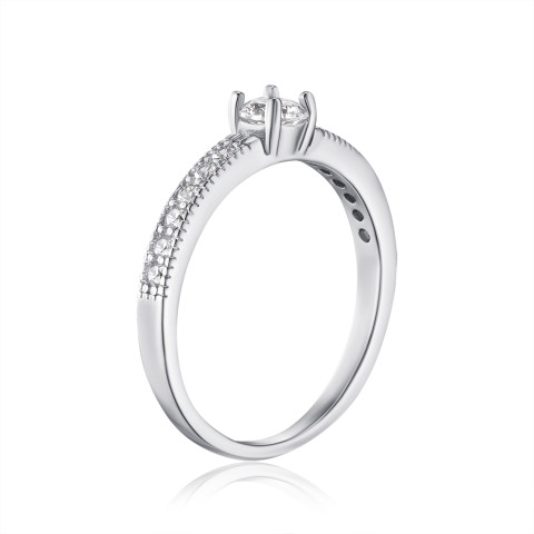 Серебряное кольцо с фианитами SZDR01019-R/12/1