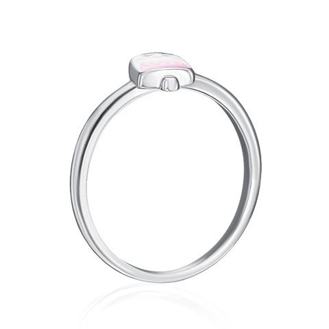 Серебряное кольцо Мороженное с фианитом и эмалью (SZDR07755-R/12/2288)