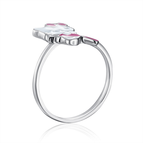 Серебряное кольцо Kitty с эмалью (SZDR07756-R/12/1095)