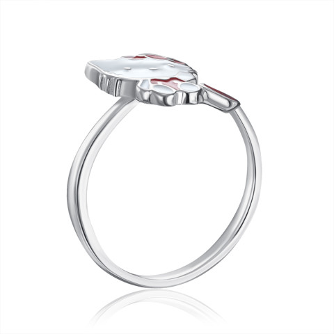 Серебряное кольцо Kitty с эмалью (SZDR07765-R/12/391)