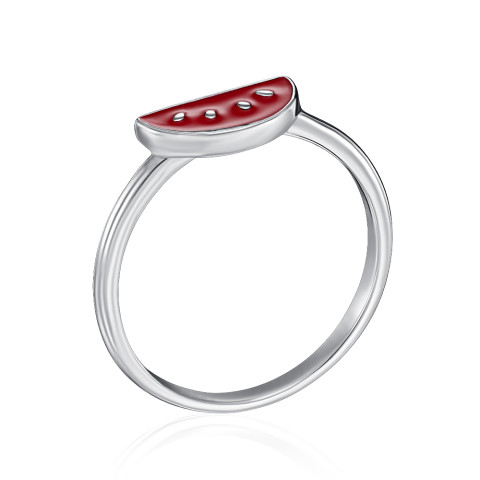 Серебряное кольцо Арбуз с эмалью (SZDR07800-R/12/392)