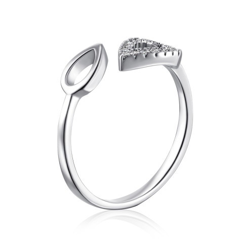 Безразмерное серебряное кольцо с фианитами  SZDR10409-R/12/1