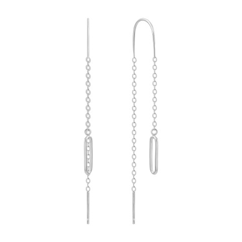 Серебряные серьги-протяжки (SZE057)