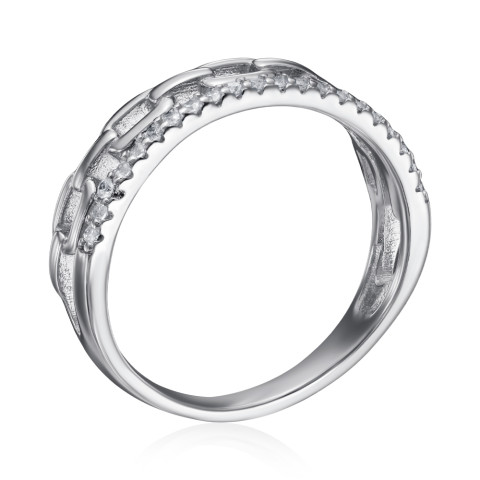 Серебряное кольцо с фианитами TA07953-R/12/1