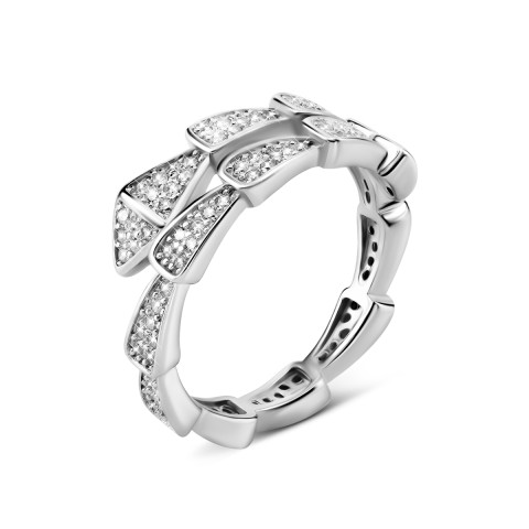 Серебряное кольцо с фианитами (TA10421)