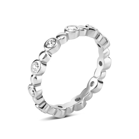 Серебряное кольцо с фианитами (TA11897)