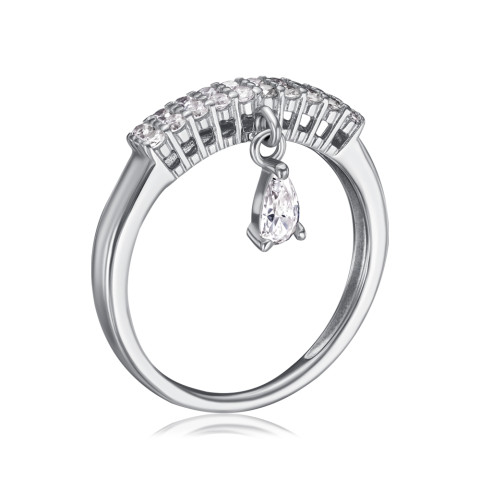 Серебряное кольцо с фианитами  TR-1024-7-S-R/12/1
