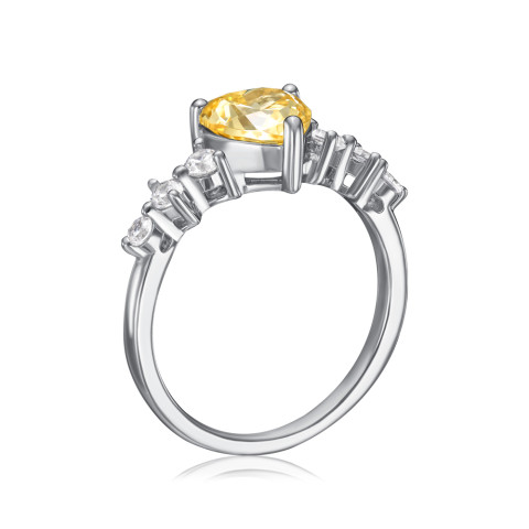 Серебряное кольцо с фианитами  TR-750-7-Y-S-R/12/2954