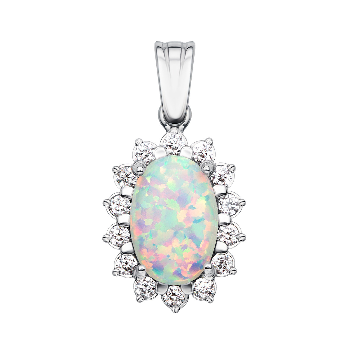 серебряная подвеска с опалом