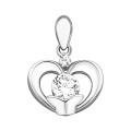 Серебряная подвеска Сердце с фианитами (7PE40046)