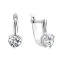 Серебряные серьги с фианитами (82604б)