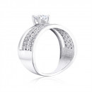 Серебряное кольцо с фианитами (001078/12/1/3382)