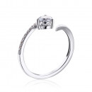 Серебряное кольцо с фианитами (001410/12/1/16)