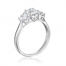 Серебряное кольцо «Сердце» с кристаллами Swarovski. Артикул 00892/12/1/1032