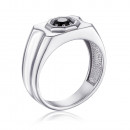 Серебряная печатка с фианитом. Артикул 00901/12/1/1224