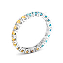 Серебряное кольцо с фианитами (10544cv)