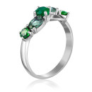 Серебряное кольцо с агатом, кварцем и фианитами 1321/1р-GRAGQG