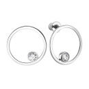 Серебряные серьги-пуссеты с фианитами (1379)