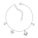 Серебряный браслет с фианитами (1BT00071)