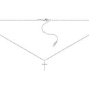 Серебряное колье Крестик с фианитами (1NE58186-CZ)