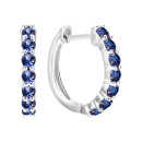 Серебряные серьги-конго с сапфиром (2524/1р-HSPH)