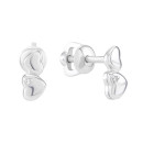 Серебряные пусеты с бриллиантами (2550/1р-BR)