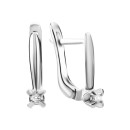 Серебряные серьги с бриллиантами (2555/1р-BR)