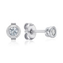 Серебряные пуссеты с фианитами 2E14118-E/12/1