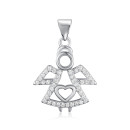 Серебряная подвеска с фианитами 2P21455-P/12/1