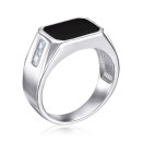 Серебряная печатка с фианитами и эмалью  2R24474-R/12/627