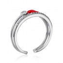 Серебряное кольцо Губы с фианитами (2R33717-R/12/1715)