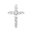 Серебряная подвеска Крестик с фианитами (3010/1р-CZ)