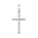 Серебряный крестик с фианитами (3016/1р-CZ)