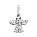 Серебряная подвеска Ангел с фианитами (30197)