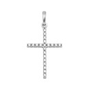 Серебряная подвеска Крестик с фианитами (3556chb)