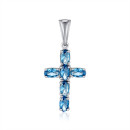 Серебряный крестик с кварцем London 3574р-QLB
