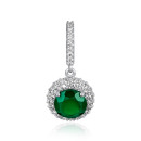 Серебряная подвеска с агатом и фианитами 3628р-GAG