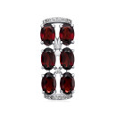 Серебряная подвеска с гранатом и фианитами (3897р-GARN)