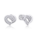 Серебряные серьги-пуссеты с фианитами (40601/12/1/1)
