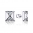 Серебряные серьги-пуссеты с фианитами (41113/12/1/36)