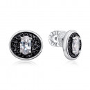 Серебряные пуссеты с фианитами (41296/12/1/4299)