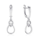Серебряные серьги-подвески c фианитами 41334/12/1/1