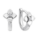 Серебряные серьги Цветы с фианитами (500850-СР)
