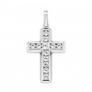 Серебряный крестик с фианитами (500873-Кр.Р л.к)