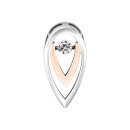 Серебряная подвеска с позолотой и фианитом (500918-КЗНР)