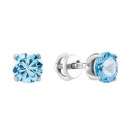 Серебряные пусеты с фианитами  (535 г)