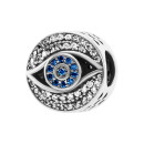Серебряная бусина шарм с фианитами (580479гб)